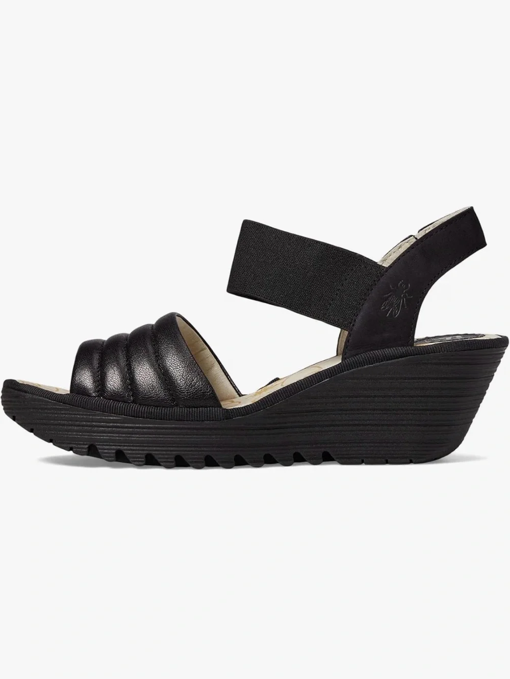 NWOB Fly London Cupido Mousse/black wedges - BEST BRAND SHOES EVER!!